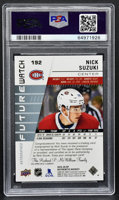 2019-20 SP Authentic Future Watch Auto Nick Suzuki 192 RC Auto 712/999 2415