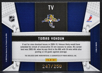 2010-11 Panini Certified Fabric of the Game Tomas Vokoun 247/250 Jersey 2523