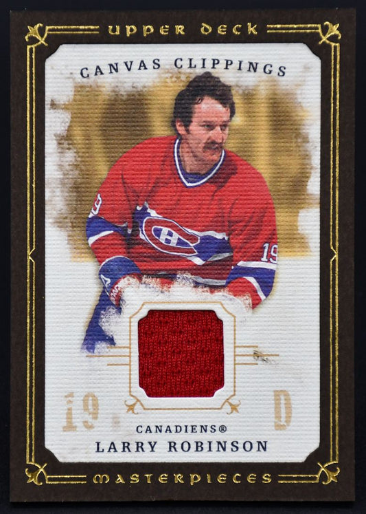 2008-09 UD Masterpieces Canvas Cutpings Larry Robinson CC-LR Jersey