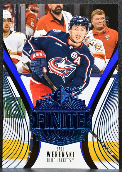 2025-26 SPx Finite Blue Zach Werenski 7 Columbus Blue Jackets 218/999 0153