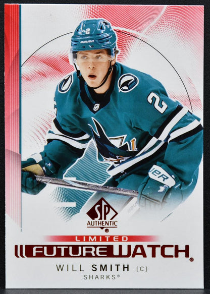 2024-25 SP Authentic Future Watch Auto Limited Red Will Smith 164 Sharks RC 4537