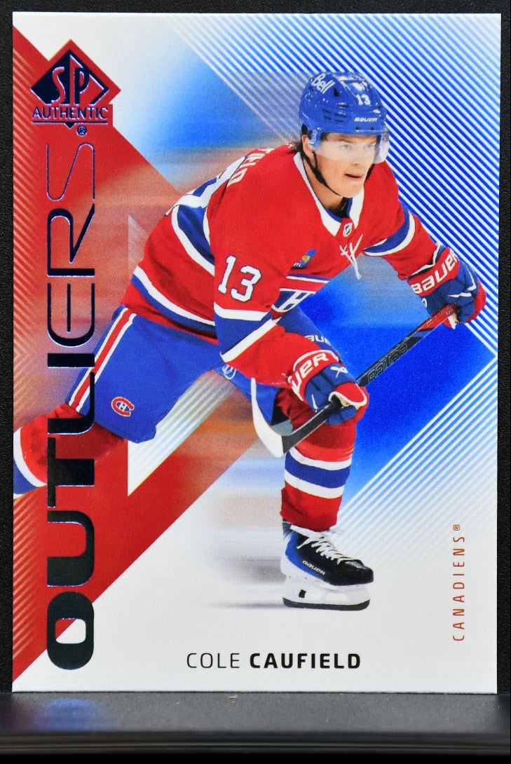 2025-26 SP Authentic Outliers Blue Cole Caufield O-11 Montreal Canadiens 3352