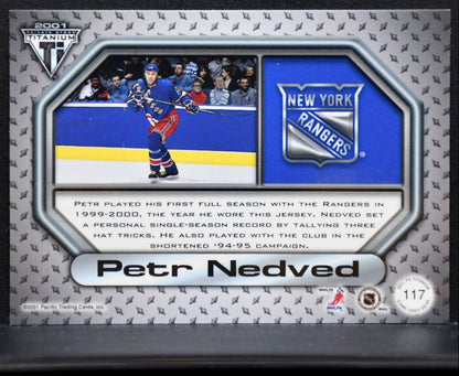 2000-01 Pacific Private Stock Titanium Gear Petr Nedved 117 Rangers Jersey 6927