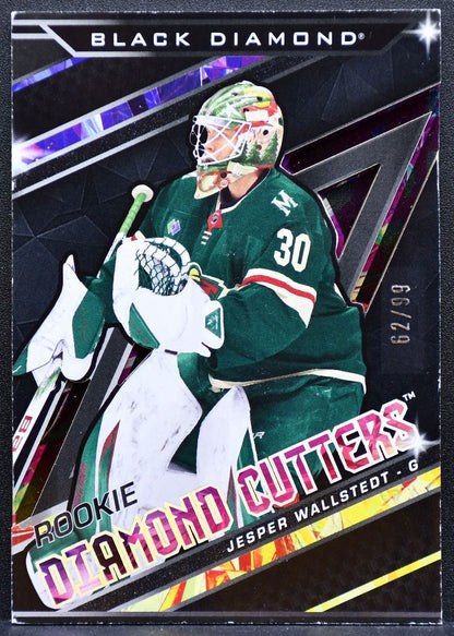 2024-25 UD Black Diamond Rookie Cutters Jesper Wallstedt Wild RC 62/99 2997