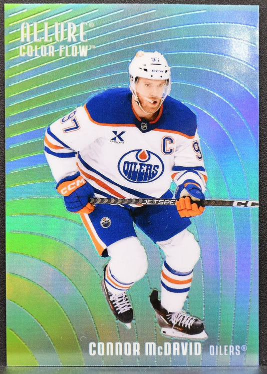 2025-26 UD Allure Color Flow Green-Blue Connor McDavid CF-30 Edmonton Oilers 7710