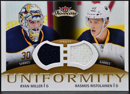 2013-14 Fleer Showcase Uniformity Miller/Ristolainen Jersey 0147