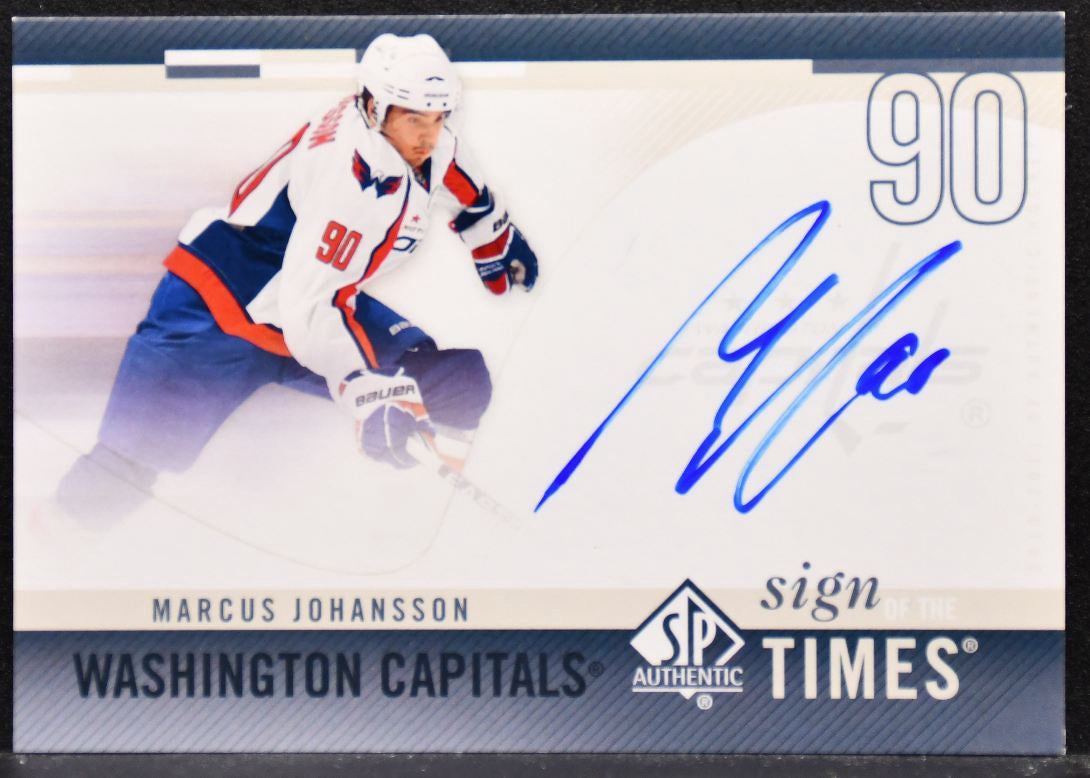2010-11 SP Authentic Sign of the Times Marcus Johansson Capitals Auto 7140