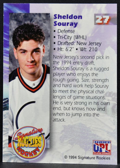 1994-95 OPL Signature Rookies Sheldon Souray 27 Auto 4256/7750 9682