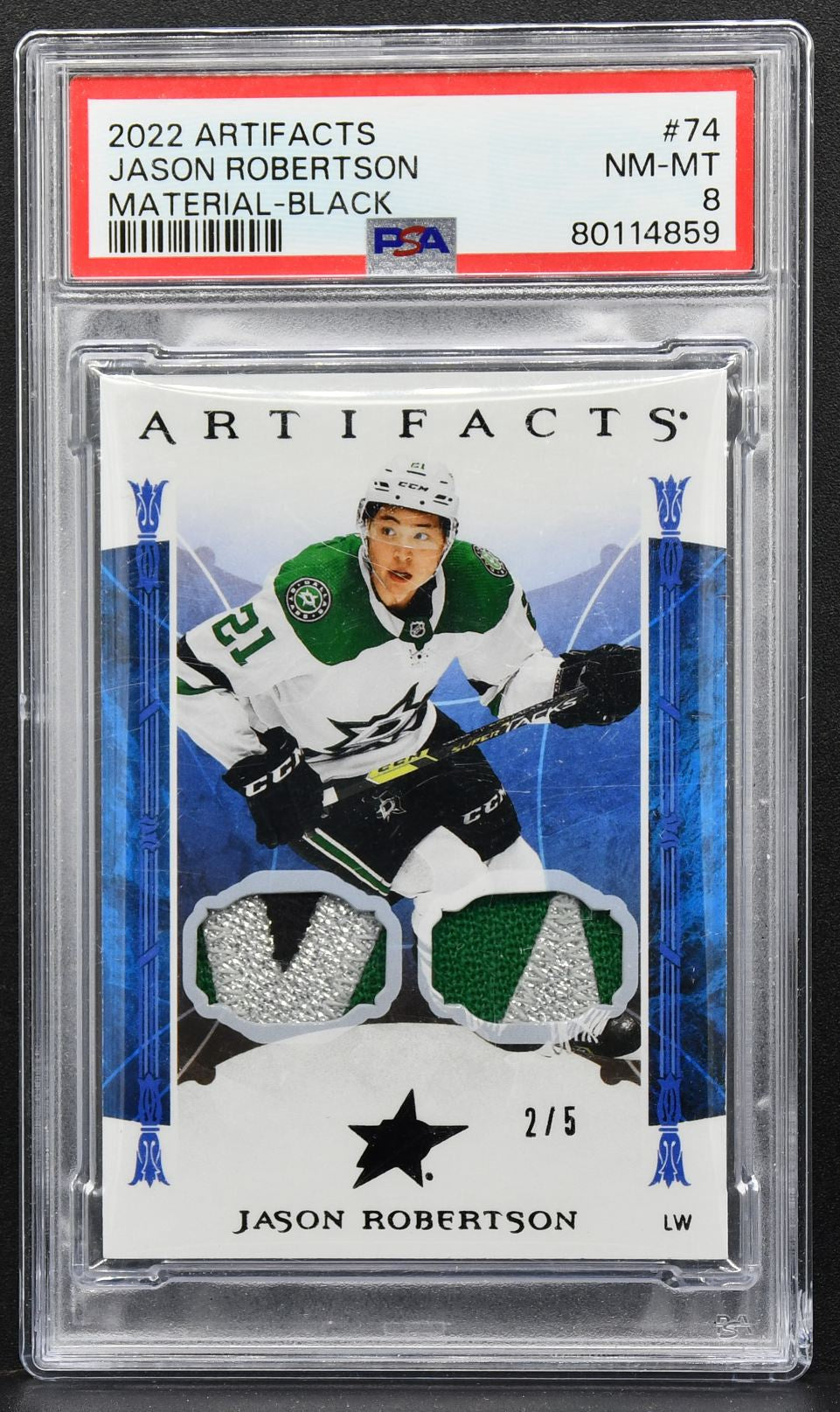 2022-23 Upper Deck Artifacts Black Materials Jason Robertson 74 2 /5 Patch 2354