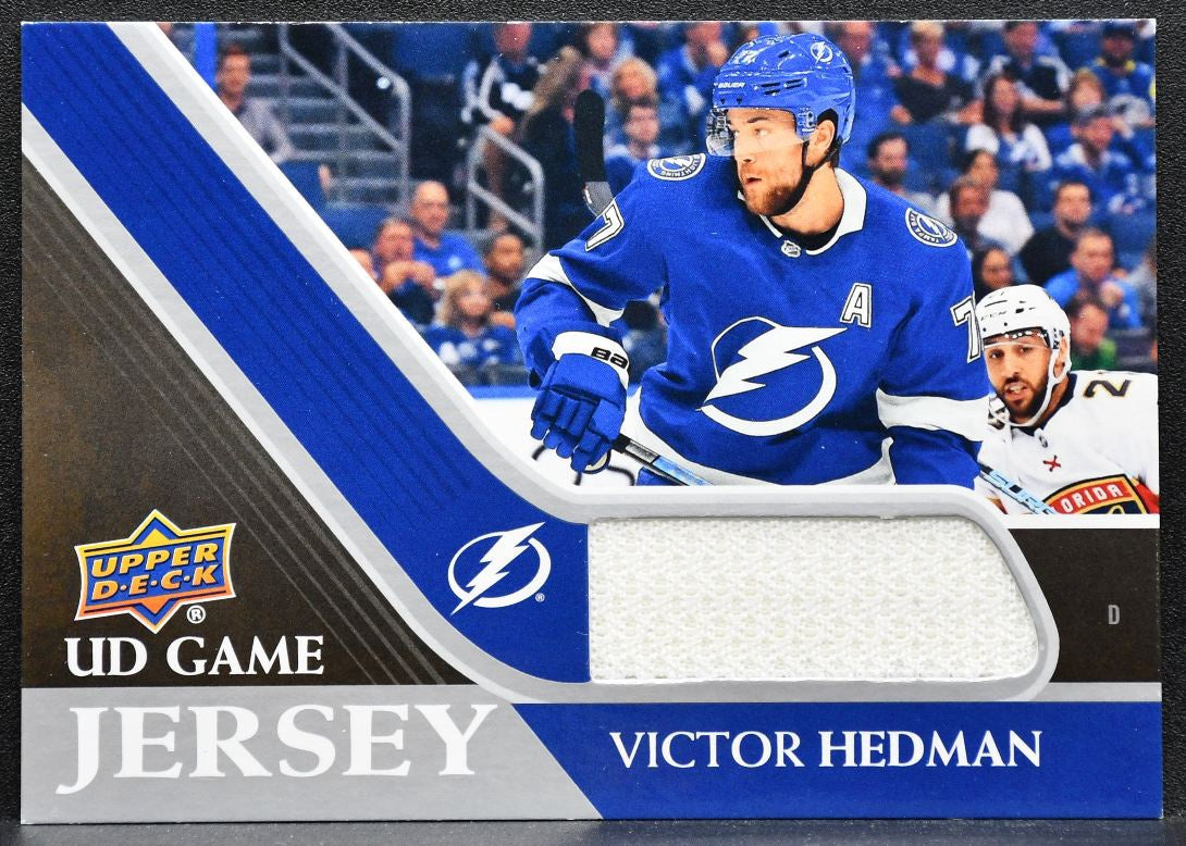 2020-21 UD Series 1 UD Game Jersey Victor Hedman GJ-VH Lightning Jersey 1564