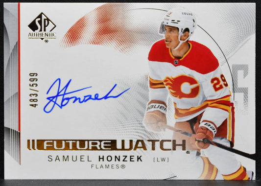 2024-25 SP Authentic Future Watch Auto Horizontal Samuel Honzek Flames Auto 3516