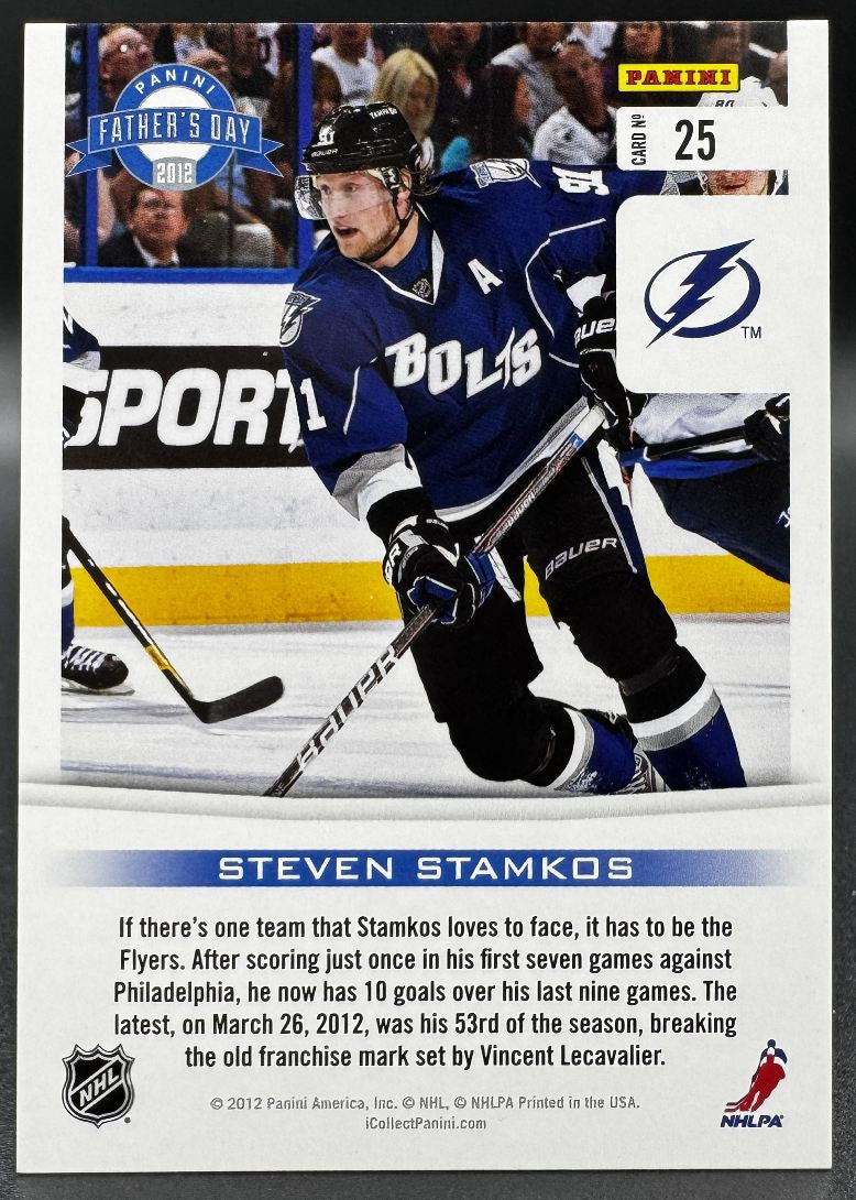 Carte autographiée de Steven Stamkos, collection Panini Classics Signatures 2011-12