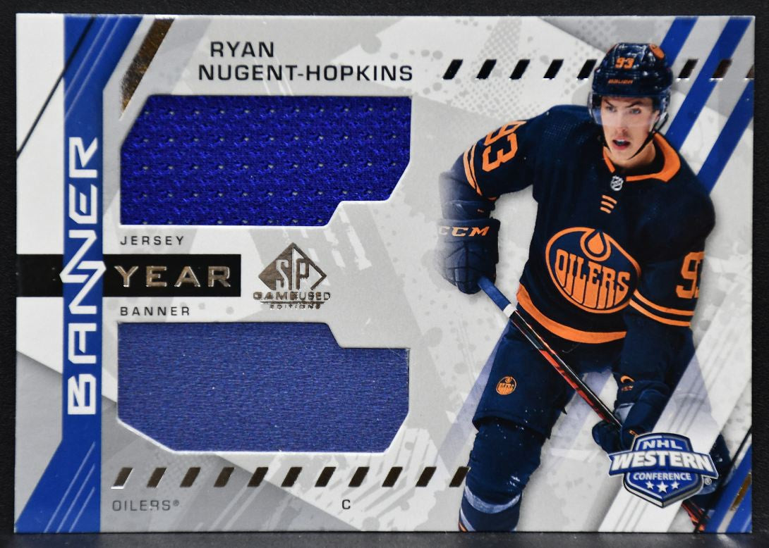 21-22 SP Game Used 20 NHL Western Conference Banner Year Relics Nugent-Hopkins 2462