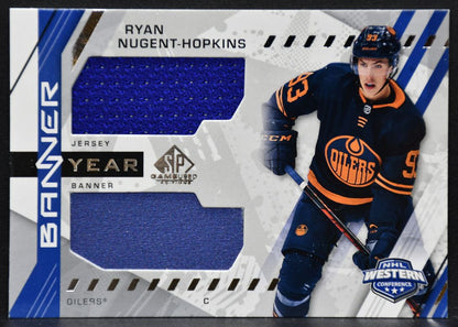 21-22 SP Game Used 20 NHL Western Conference Banner Year Relics Nugent-Hopkins 2462