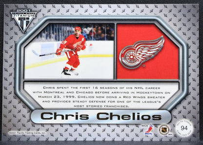 2000-01 Pacific Private Stock Titanium Game-Used Gear Chris Chelios Jersey 1274