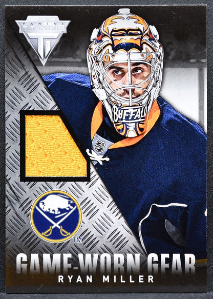 2013-14 Panini Titanium Game Worn Gear Ryan Miller GG-RM Sabres Jersey 5623