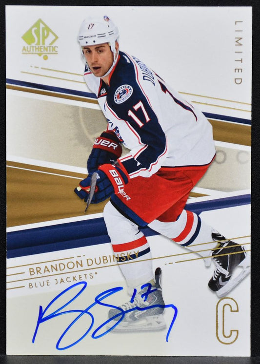 2014-15 SP Authentic Limited Autographs Brandon Dubinsky 136 Auto