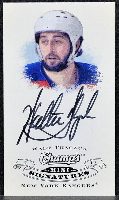 2008-09 Upper Deck Champ's Mini Signatures Walt Tkaczuk CS-WT Auto 0497