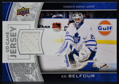2013-14 UD Series 1 UD Game Jerseys Ed Belfour GJ-EB Toronto Maple Leafs Jersey 4145