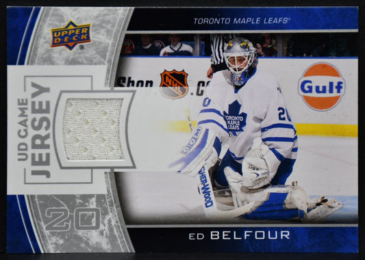 2013-14 UD Series 1 UD Game Jerseys Ed Belfour GJ-EB Toronto Maple Leafs Jersey 4145