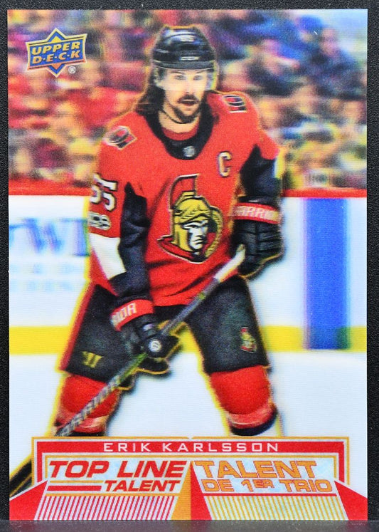 2018-19 Upper Deck Tim Hortons Top Line Talent Erik Karlsson TLT-7 Senators 5791