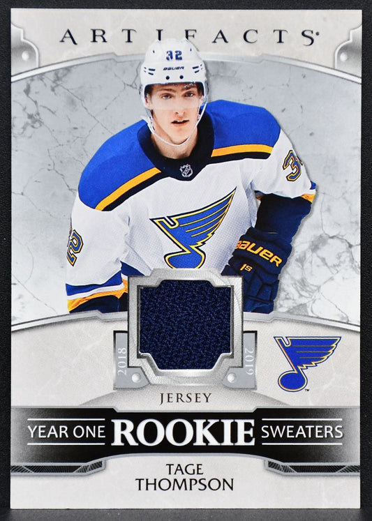2019-20 UD Artifacts Year One RC Sweaters Tage Thompson RS-TT Blues RC Jersey 4268