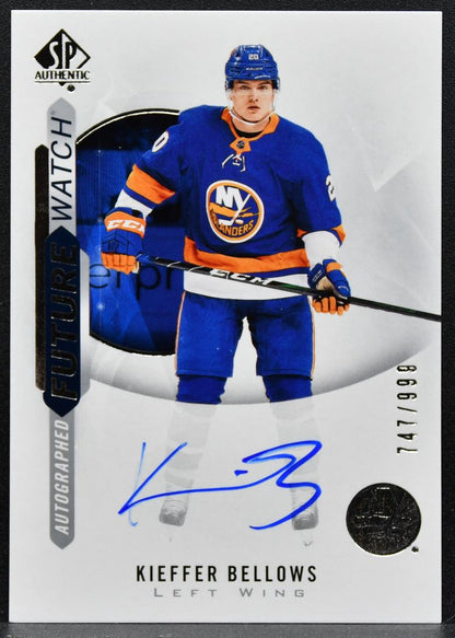 2020-21 SP Authentic Future Watch Auto Kieffer Bellows Islanders RC Auto 1634