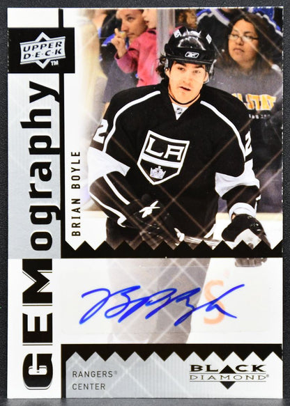 2009-10 Upper Deck Black Diamond Gemography Brian Boyle GBB Rangers Auto 2568