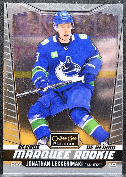 2024-25 O-Pee-Chee Platinum Marquee Rookie Jonathan Lekkerimaki Canucks RC 9553