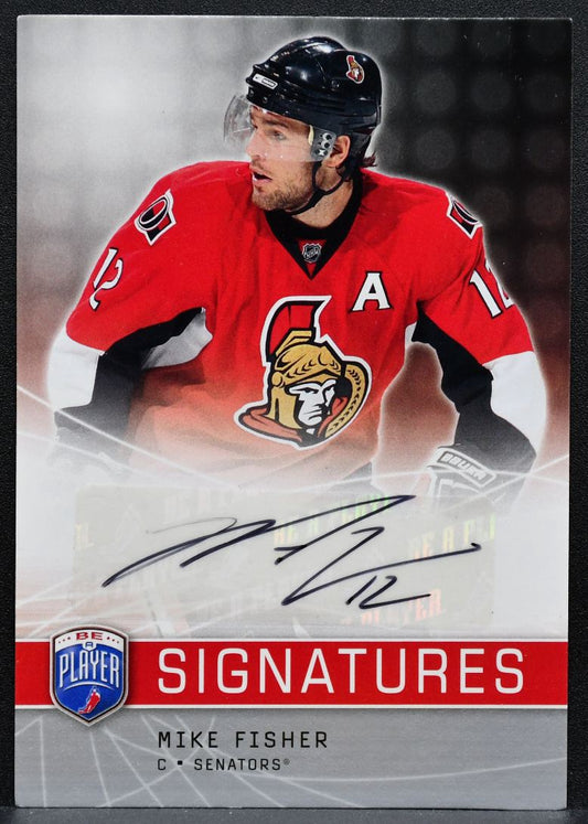 2008-09 Upper Deck Be A Player Signatures Mike Fisher S-MF Senators Auto 2004