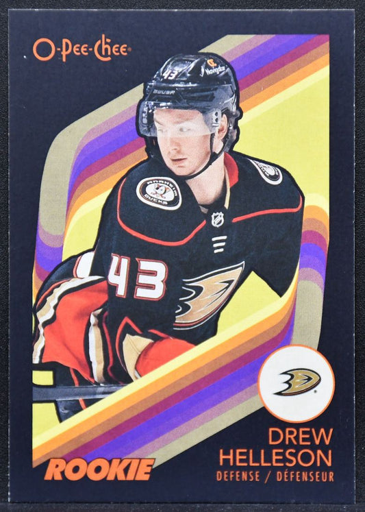 2023-24 O-Pee-Chee Rookie Base Black Drew Helleson 579 Anaheim Ducks RC 063/100 1786