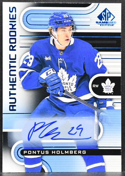 2022-23 SP Game Used Authentic Rookies Pontus Holmberg 203 RC Auto