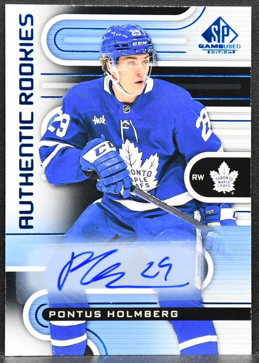 2022-23 SP Game Used Authentic Rookies Pontus Holmberg 203 RC Auto