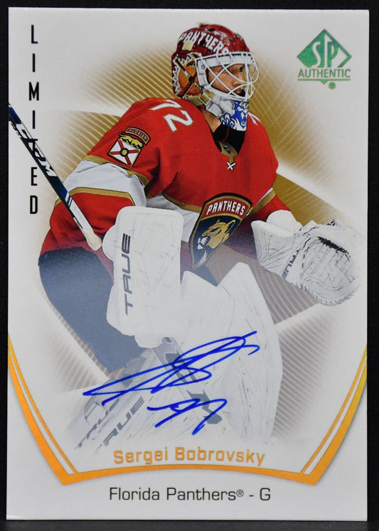 2021-22 SP Authentic Limited Auto Sergei Bobrovsky 42 Florida Panthers Auto 4801