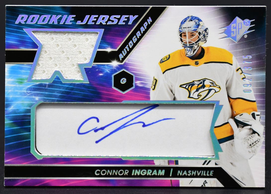2020-21 SPx Rookie Auto Jersey Ingram Predators RC Auto /375 Jersey