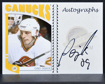 2004-05 In The Game Franchises Autographs Gino Odjick A-GO Canucks Auto 2639