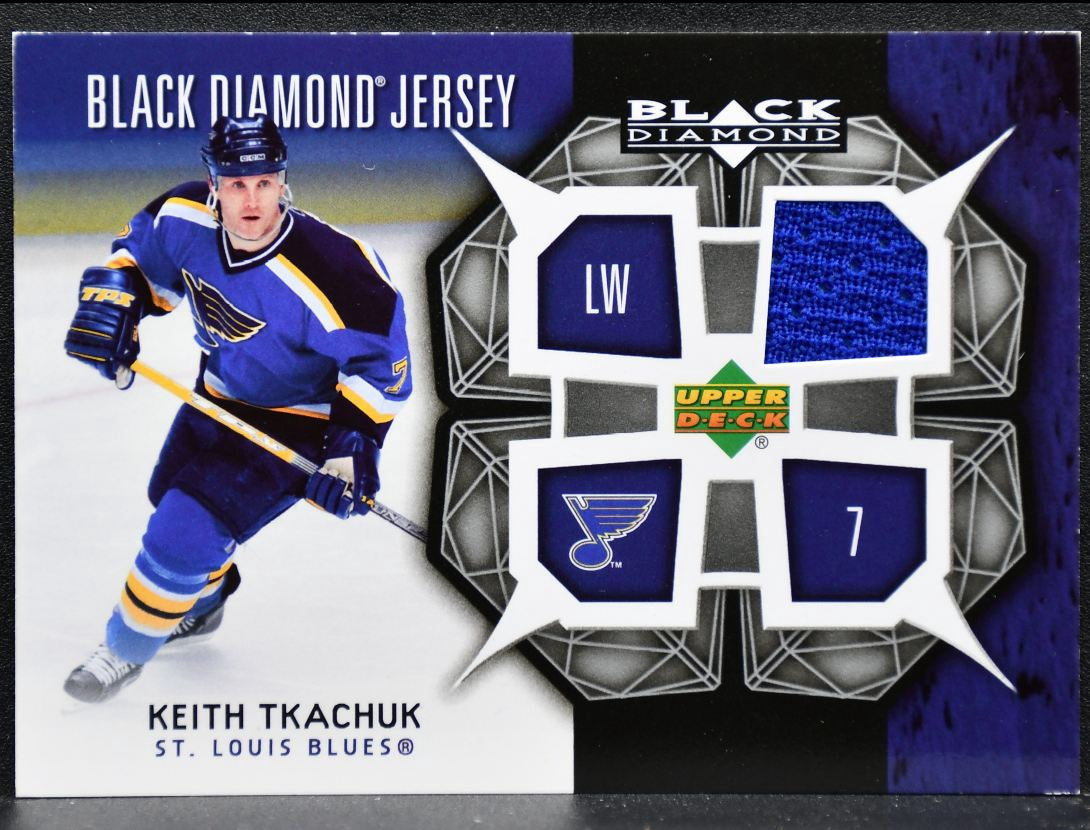2007-08 Upper Deck Black Diamond Jerseys Keith Tkachuk BDJ-KT Blues Jersey 0504