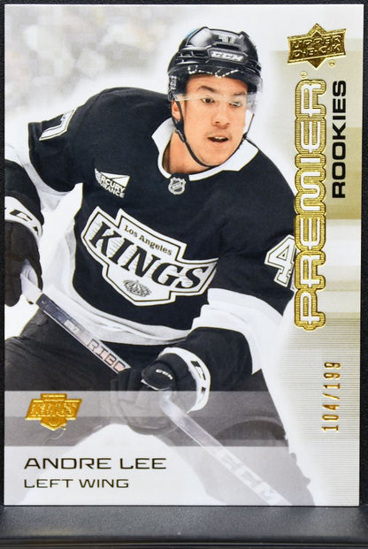 2024-25 UD Premier Rookies Gold Andre Lee 125 Los Angeles Kings RC 104/199 0670