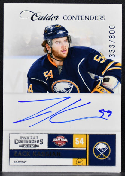 2011-12 Panini Contenders Calder Auto Zack Kassian Sabres RC Auto 333/800 4972