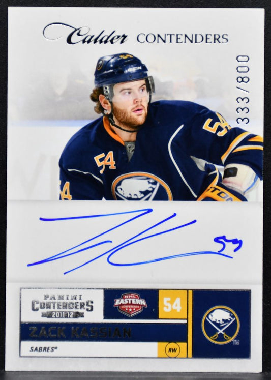 2011-12 Panini Contenders Calder Auto Zack Kassian Sabres RC Auto 333/800 4972