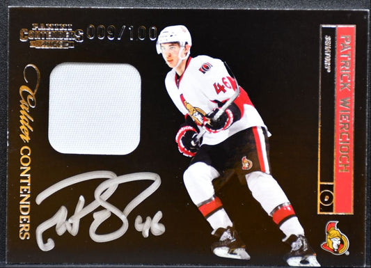 2011-12 Panini Contenders Calder Auto Wiercioch RC Auto 009/100 Jersey 6262