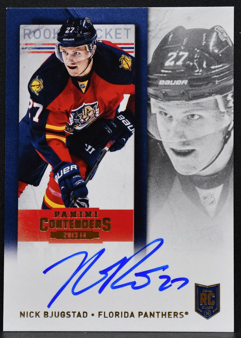 2013-14 Panini Contenders Rc Ticket Auto Nick Bjugstad 183 Panthers RC Auto 1448
