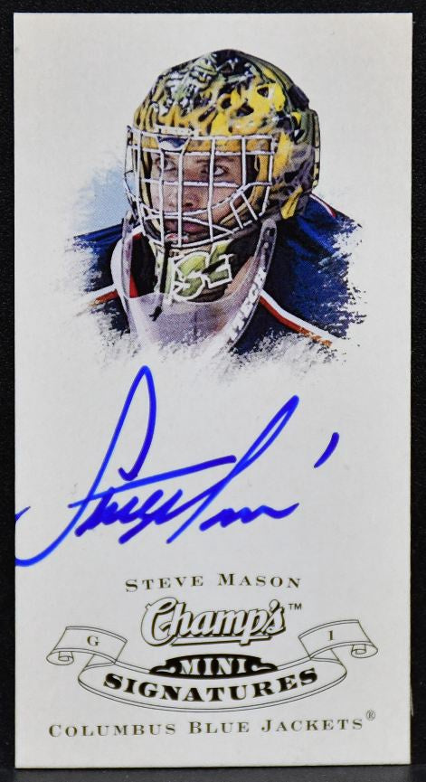 2008-09 UD Champ's Mini Signatures Steve Mason CS-SM Blue Jackets Auto 7792