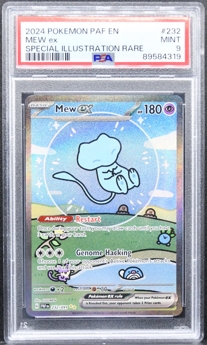 Pokémon Paldean Fates Mew ex 232/091 Special Illustration Rare Holofoil PSA 9