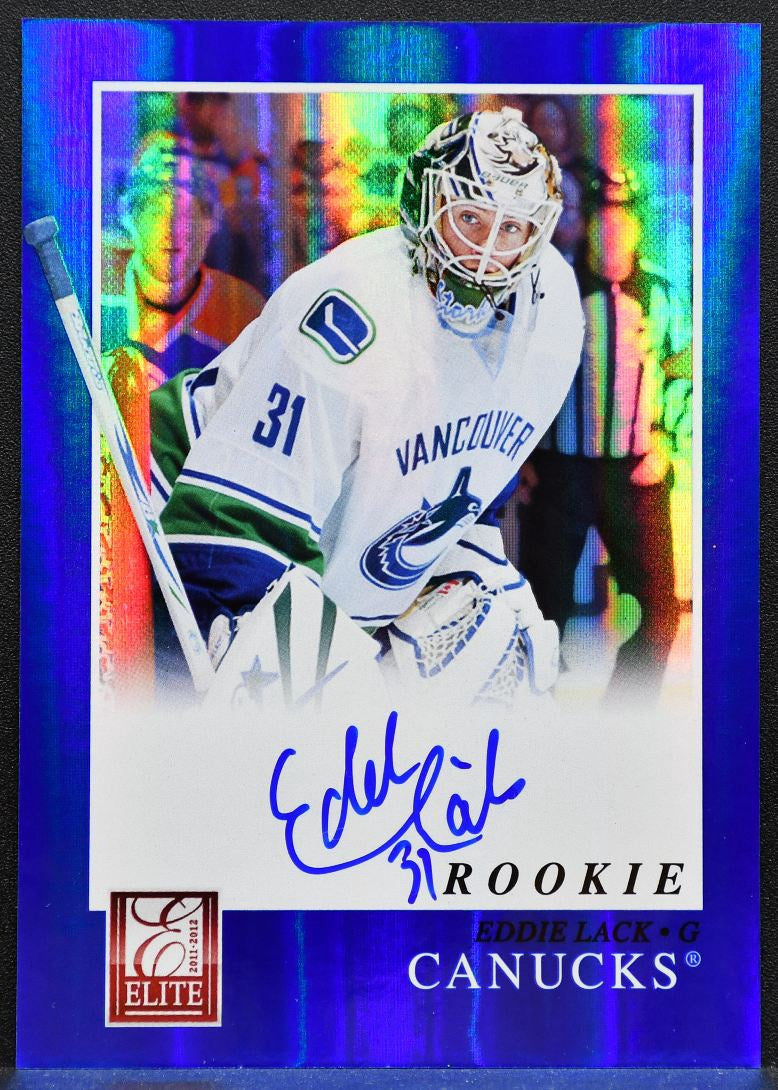 2011-12 Panini Elite Rookie Autographs Eddie Lack Vancouver Canucks RC Auto 2183
