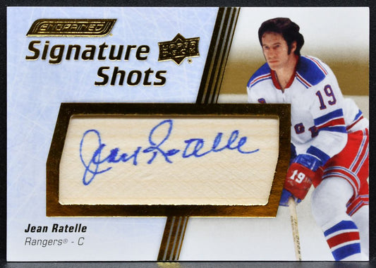 2025-26 UD Engrained Icons Signature Shots Jean Ratelle Rangers Auto 3530