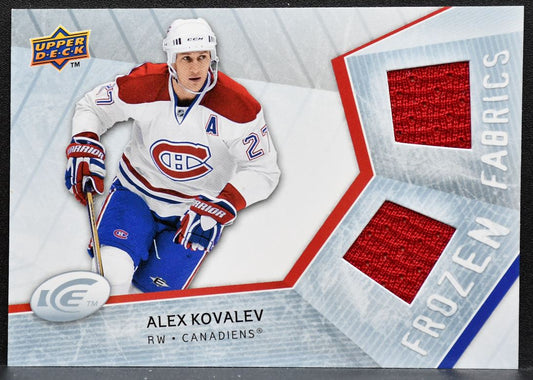 2008-09 Upper Deck Ice Frozen Fabrics Alex Kovalev FF-AK Canadiens Jersey 9020