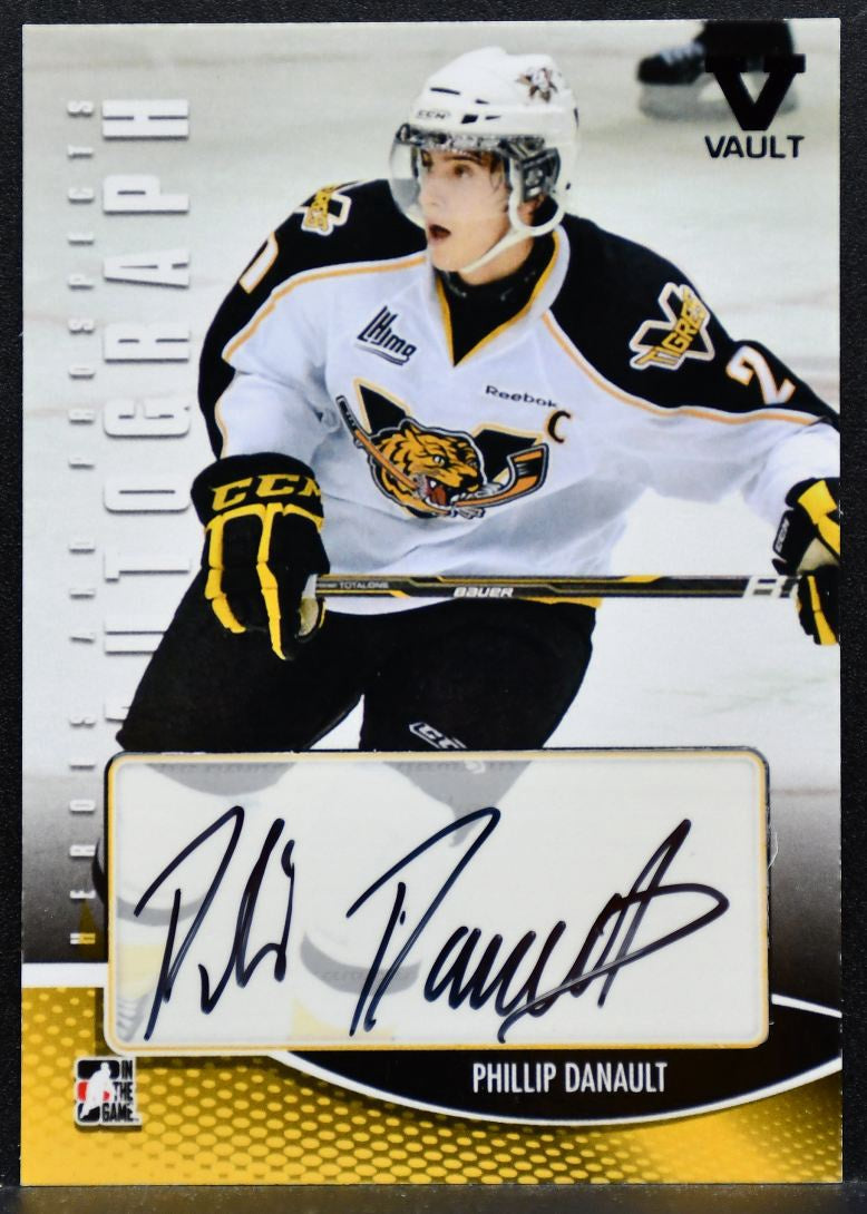2012-13 ITG Heroes and Prospects Auto Black Vault Stamped Danault Auto 6518
