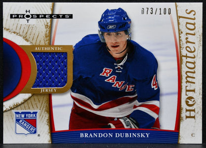 2007-08 Fleer Hot Prospects Materials Red Dubinsky /100 Jersey 9264