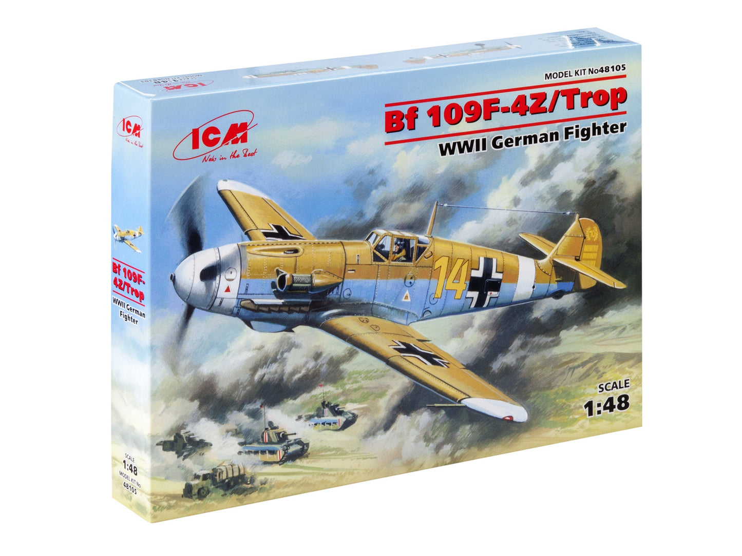 ICM 1/48 Messerschmitt Bf 109F-4Z/Trop, WWII German Fighter